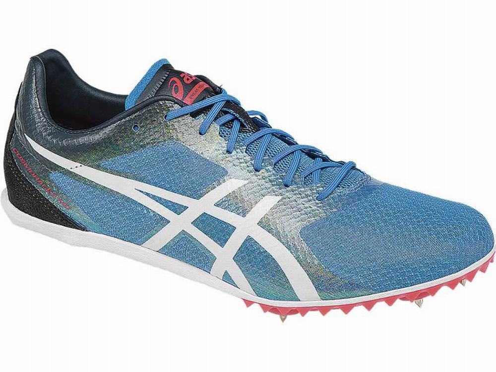 Chaussures Piste Asics Cosmoracer MD Femme Blanche Bleu Foncé | TLG-980175