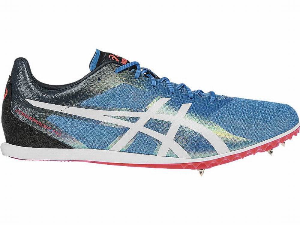 Chaussures Piste Asics Cosmoracer MD Femme Blanche Bleu Foncé | TLG-980175