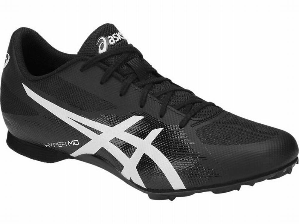 Chaussures Piste Asics Hyper MD 7 Femme Noir Blanche | WKS-468730