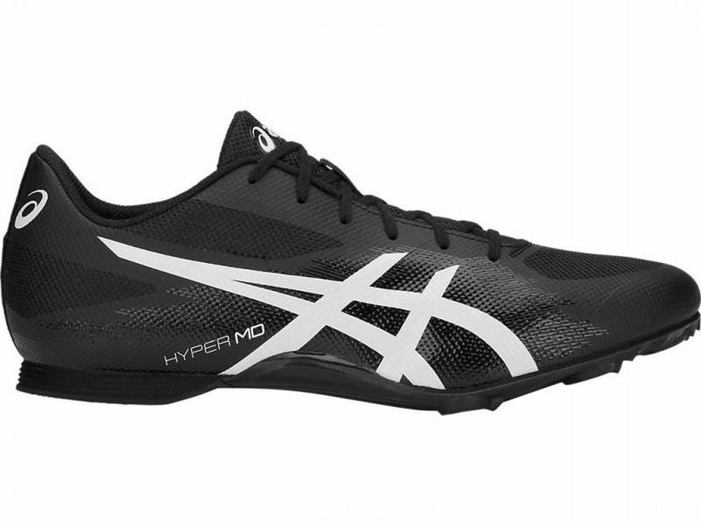 Chaussures Piste Asics Hyper MD 7 Femme Noir Blanche | WKS-468730