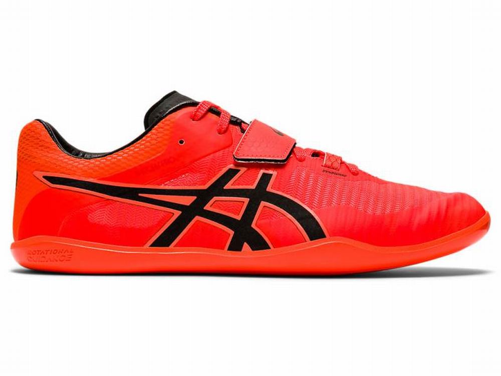 Chaussures Piste Asics THROW PRO 2 Femme Orange Noir Rouge | EPZ-624073