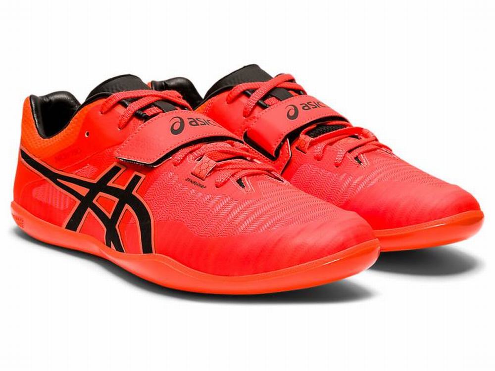 Chaussures Piste Asics THROW PRO 2 Femme Orange Noir Rouge | EPZ-624073