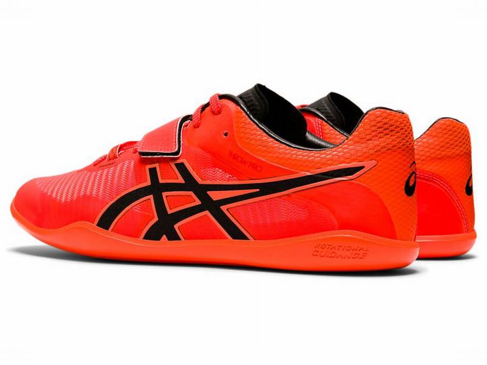 Chaussures Piste Asics THROW PRO 2 Femme Orange Noir Rouge | EPZ-624073