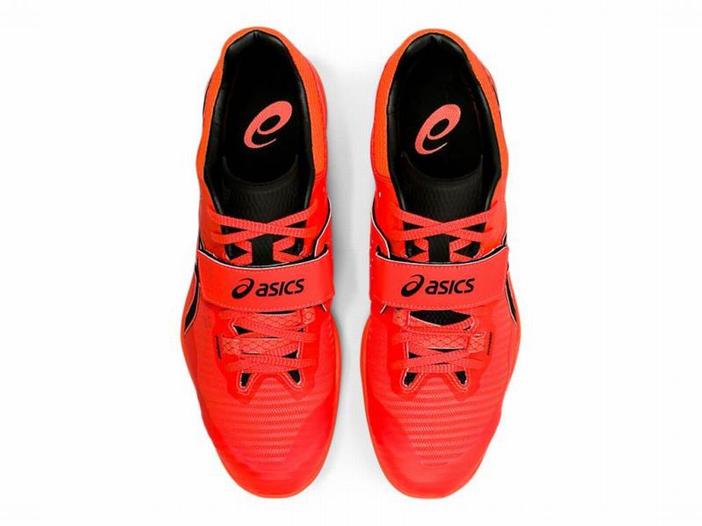 Chaussures Piste Asics THROW PRO 2 Femme Orange Noir Rouge | EPZ-624073