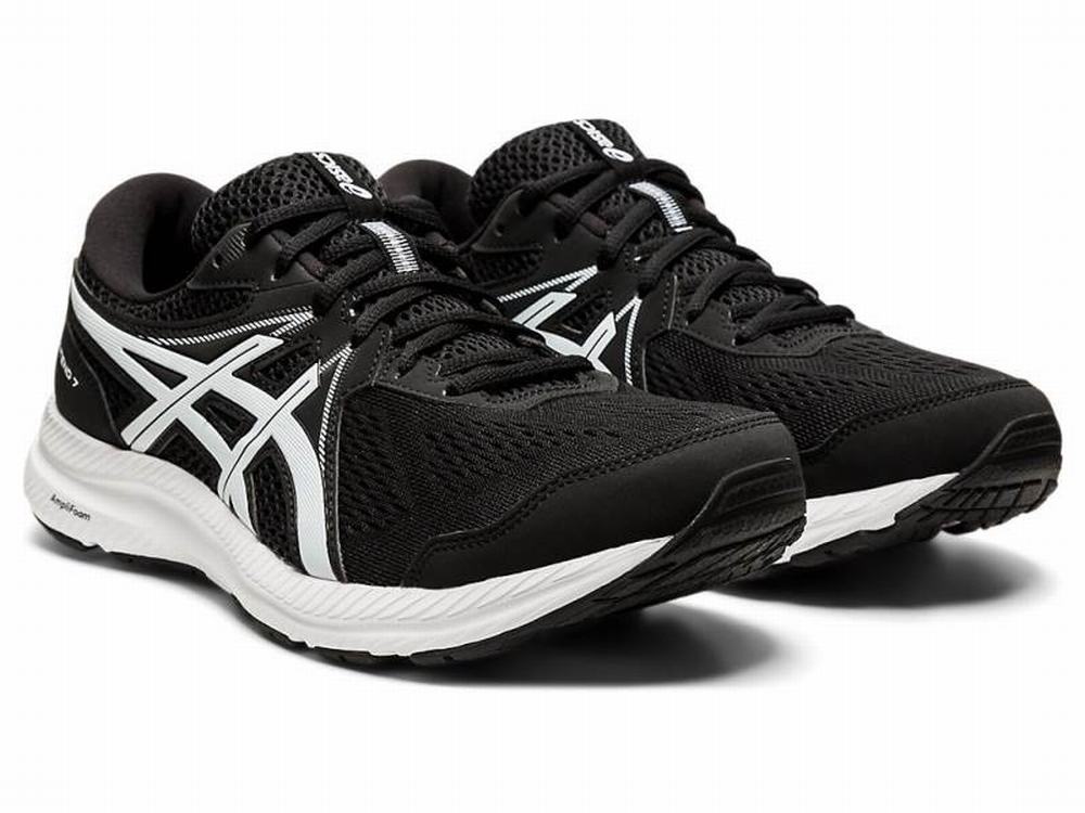 Chaussures Running Asics GEL-CONTEND 7 (4E) Homme Noir Blanche | HUF-937805