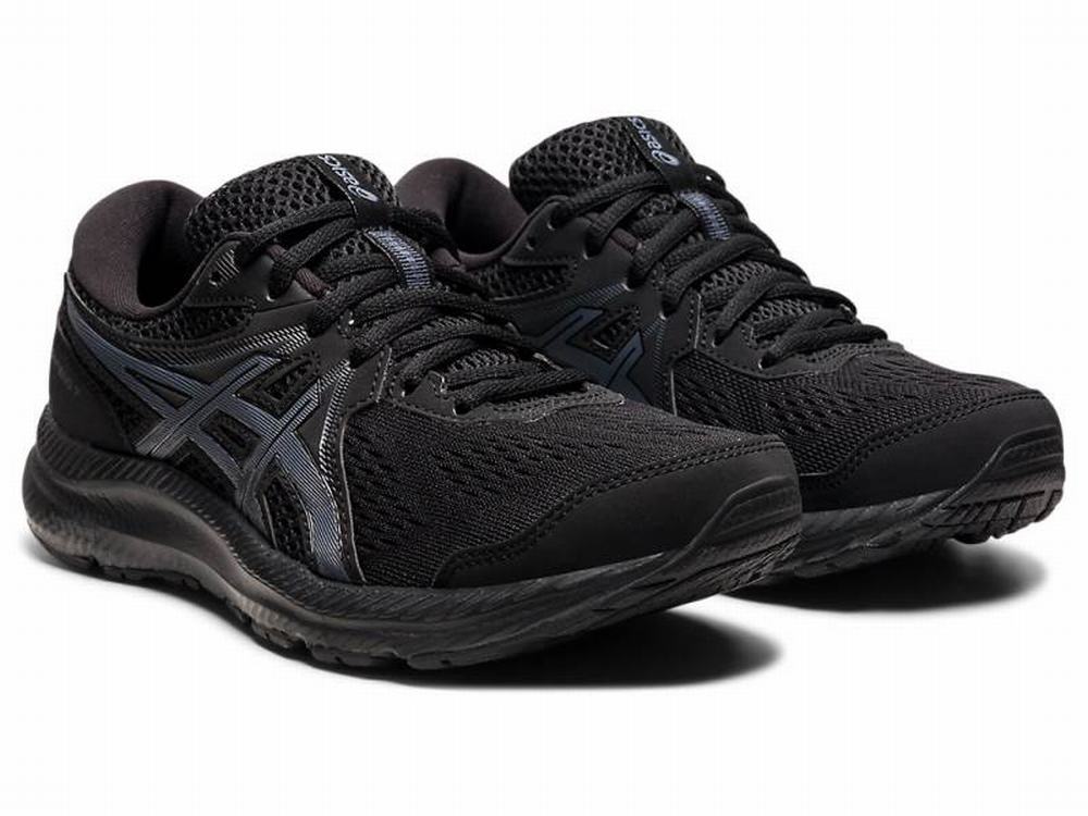 Chaussures Running Asics GEL-CONTEND 7 (D) Femme Noir Grise | WDQ-634157