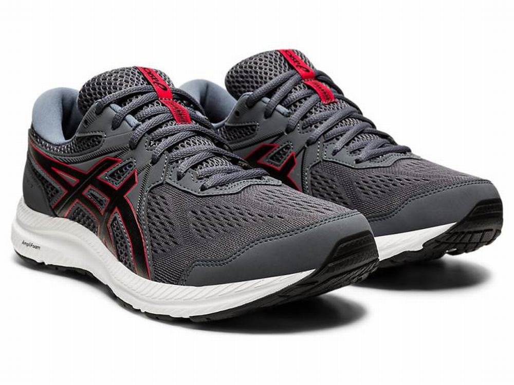 Chaussures Running Asics GEL-CONTEND 7 (4E) Homme Grise Rouge | YDN-860729