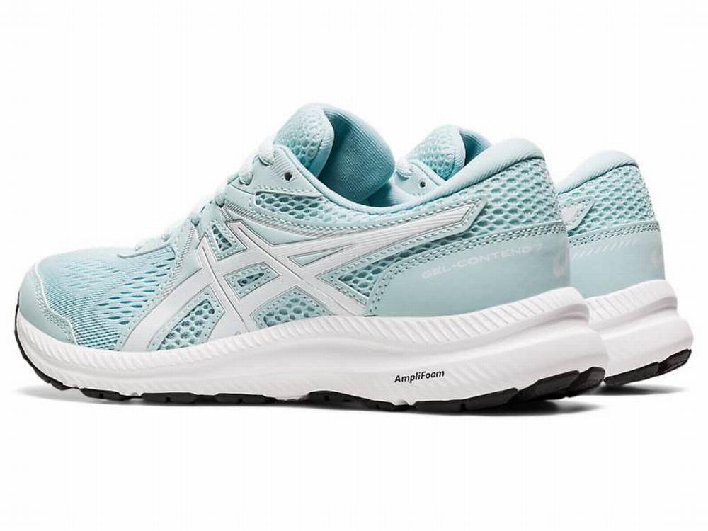 Chaussures Running Asics GEL-CONTEND 7 Femme Turquoise Clair Blanche | LNP-648103