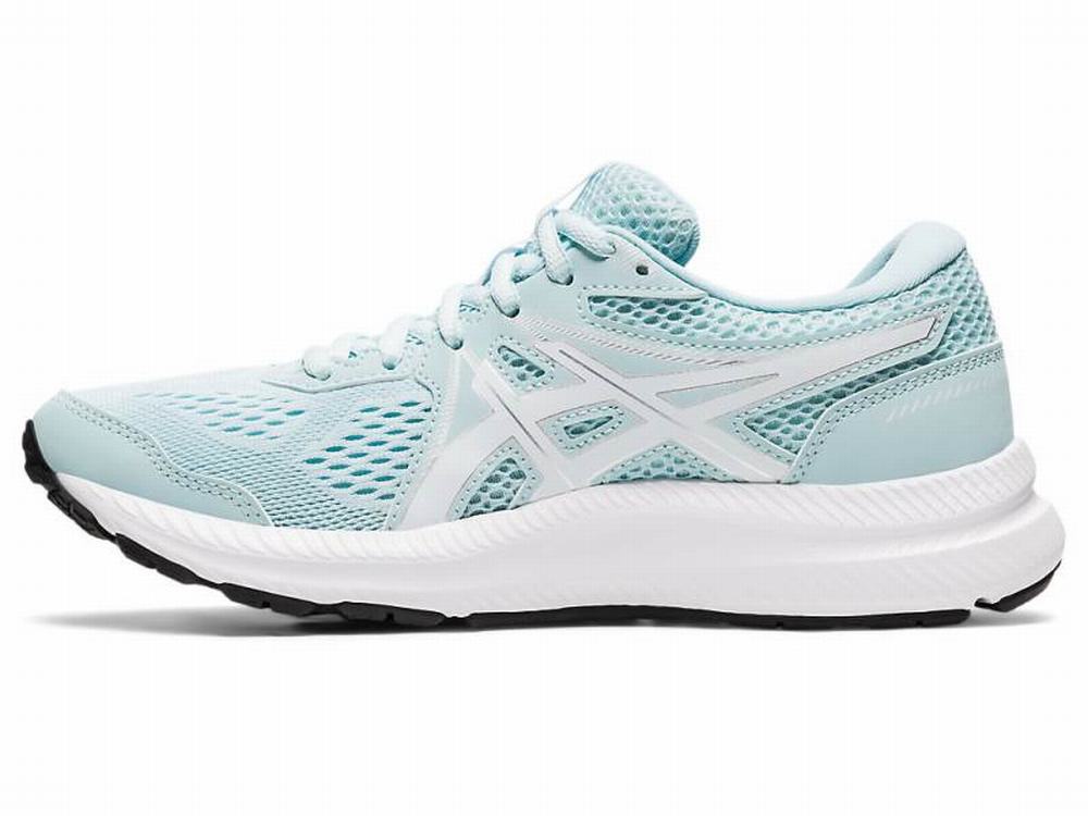 Chaussures Running Asics GEL-CONTEND 7 Femme Turquoise Clair Blanche | LNP-648103