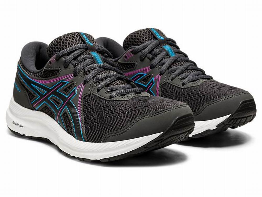 Chaussures Running Asics GEL-CONTEND 7 Femme Grise Noir | WEK-671309