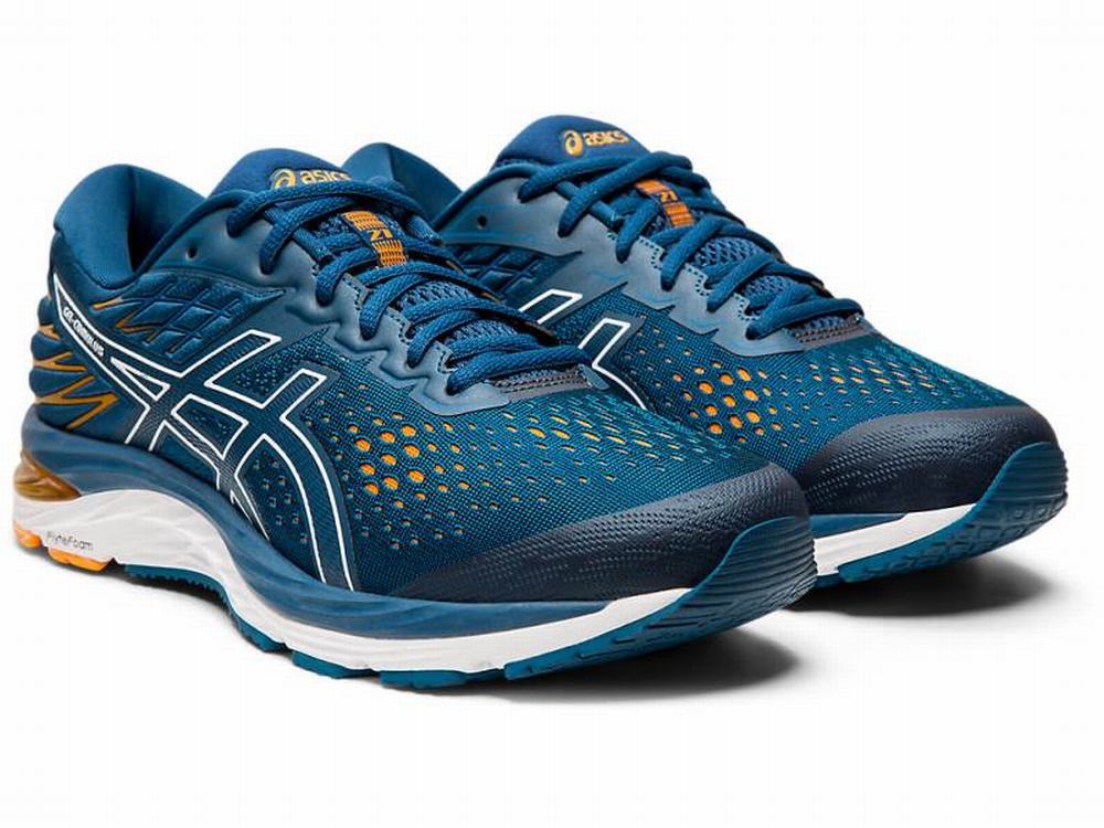 Chaussures Running Asics GEL-CUMULUS 21 Homme Blanche Bleu | REN-687032