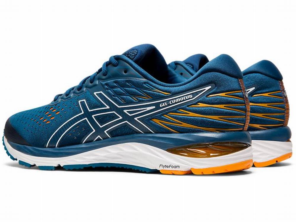 Chaussures Running Asics GEL-CUMULUS 21 Homme Blanche Bleu | REN-687032