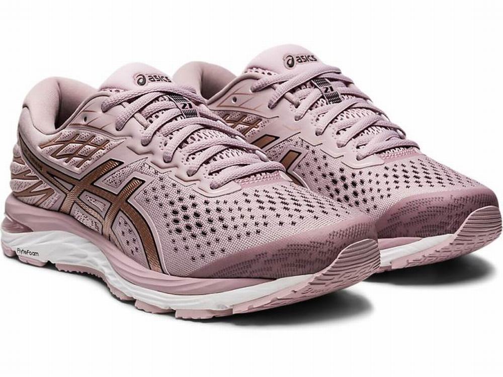 Chaussures Running Asics GEL-CUMULUS 21 Femme Rose Doré | TRU-305968