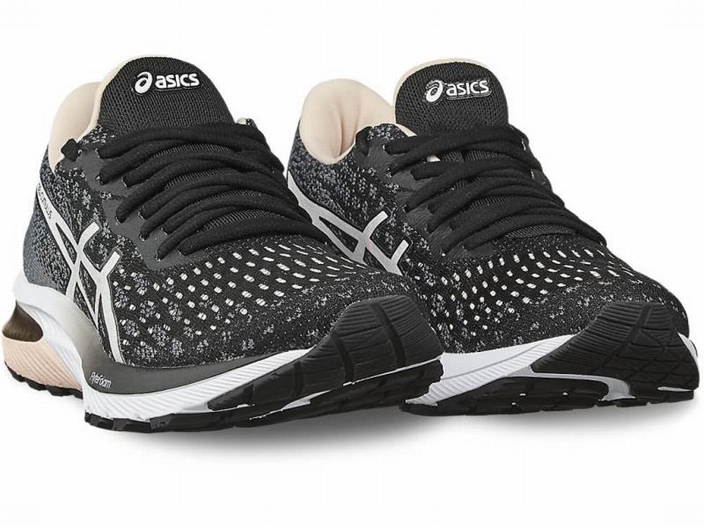 Chaussures Running Asics GEL-CUMULUS 22 KNIT Femme Noir Blanche | ELJ-792418