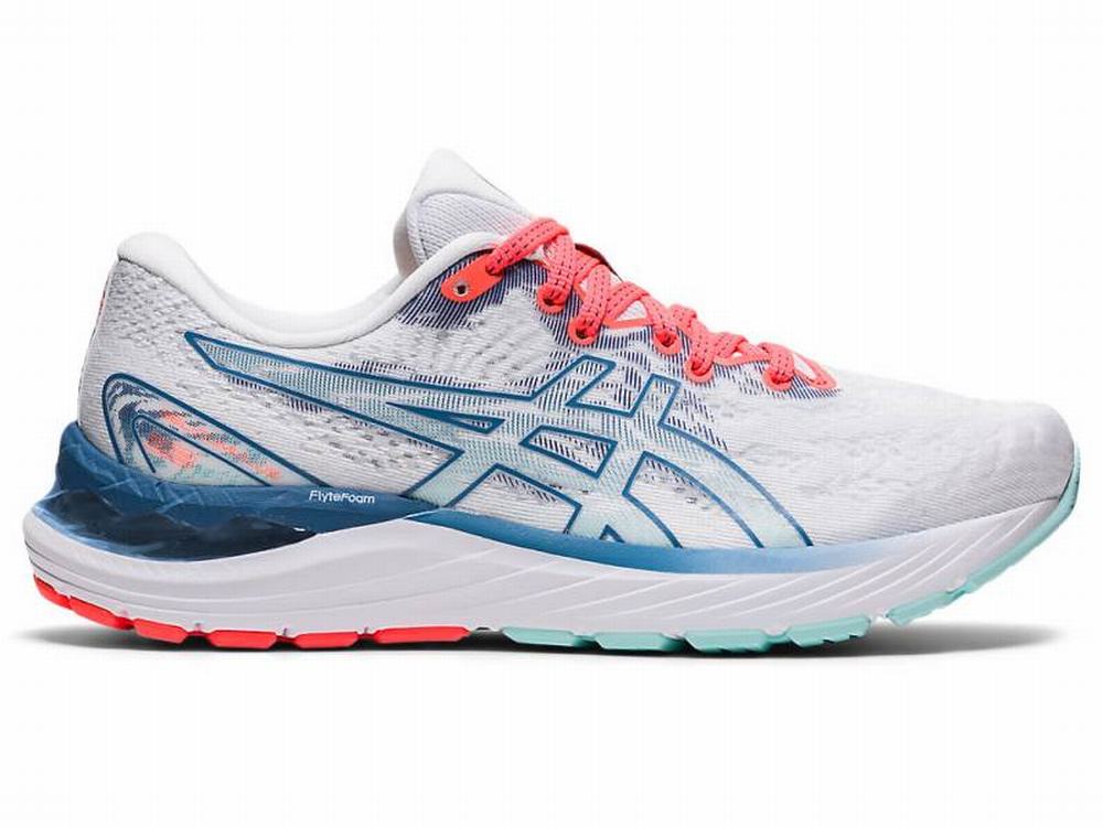 Chaussures Running Asics GEL-CUMULUS 23 Femme Blanche Grise | ISX-178542