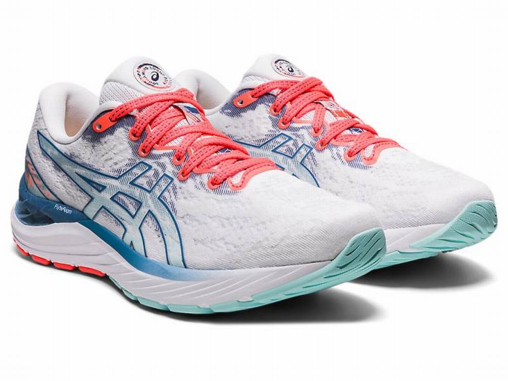 Chaussures Running Asics GEL-CUMULUS 23 Femme Blanche Grise | ISX-178542