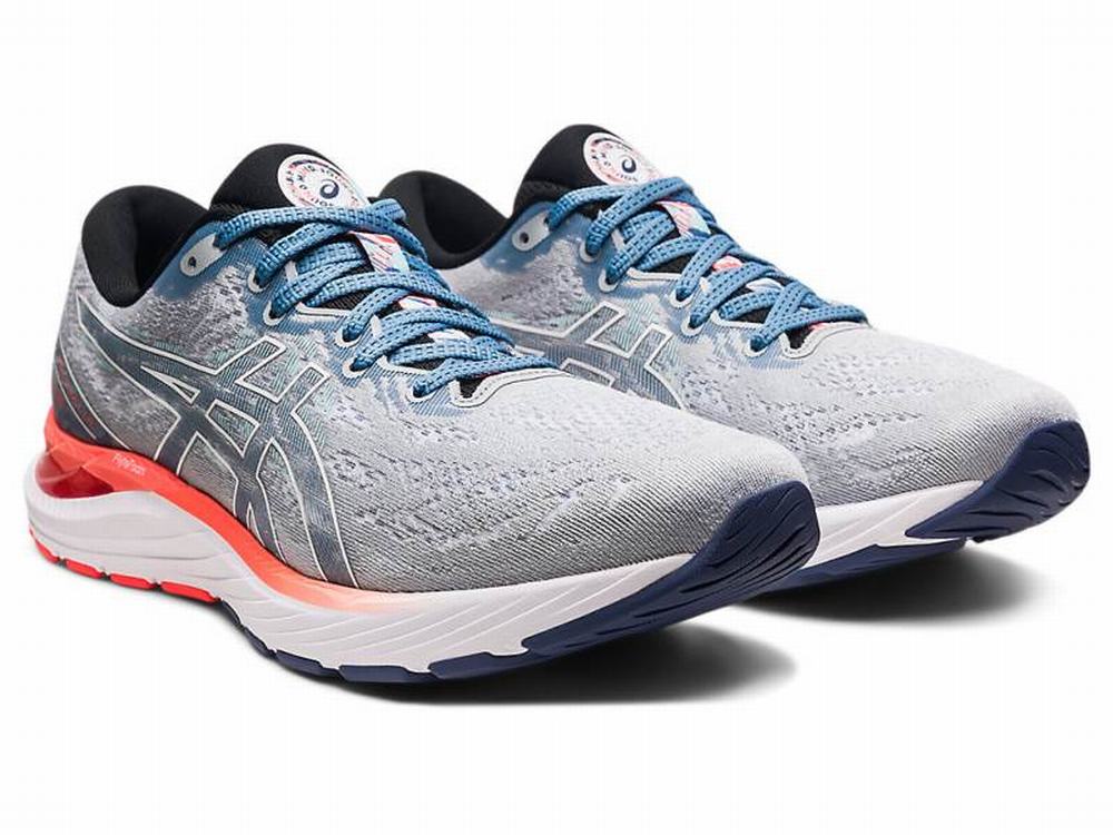 Chaussures Running Asics GEL-CUMULUS 23 Homme Blanche Grise | NEM-984013