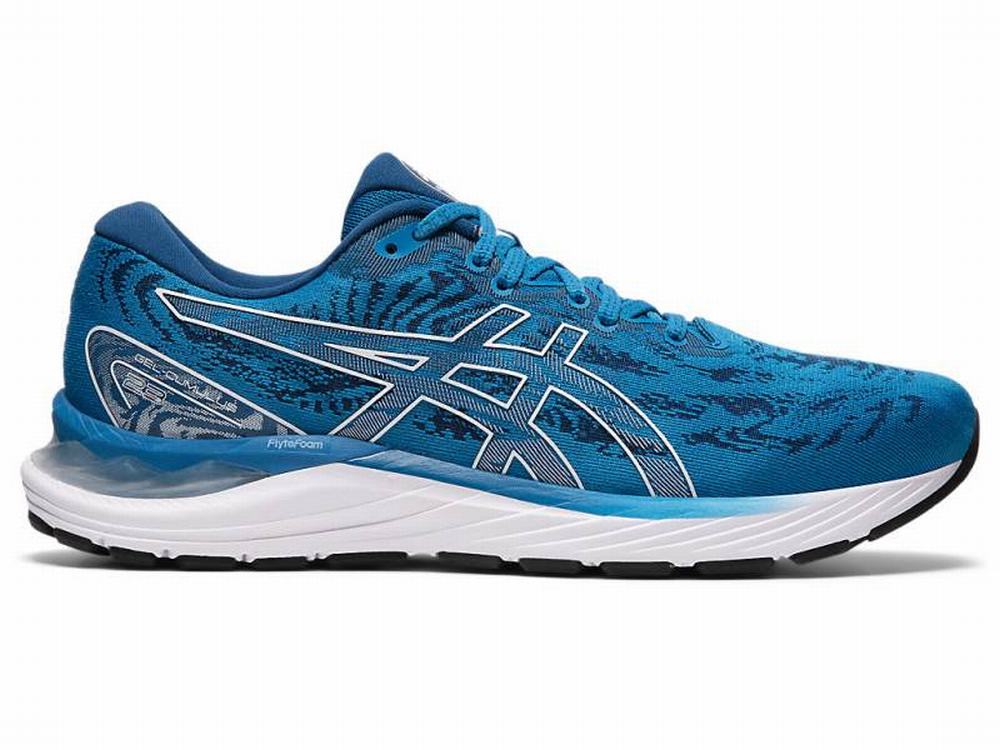 Chaussures Running Asics GEL-CUMULUS 23 Homme Blanche Bleu | YFV-598764