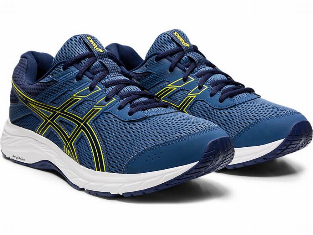 Chaussures Running Asics GEL-Contend 6 (4E) Homme Grise Foncé Jaune | LPU-194032