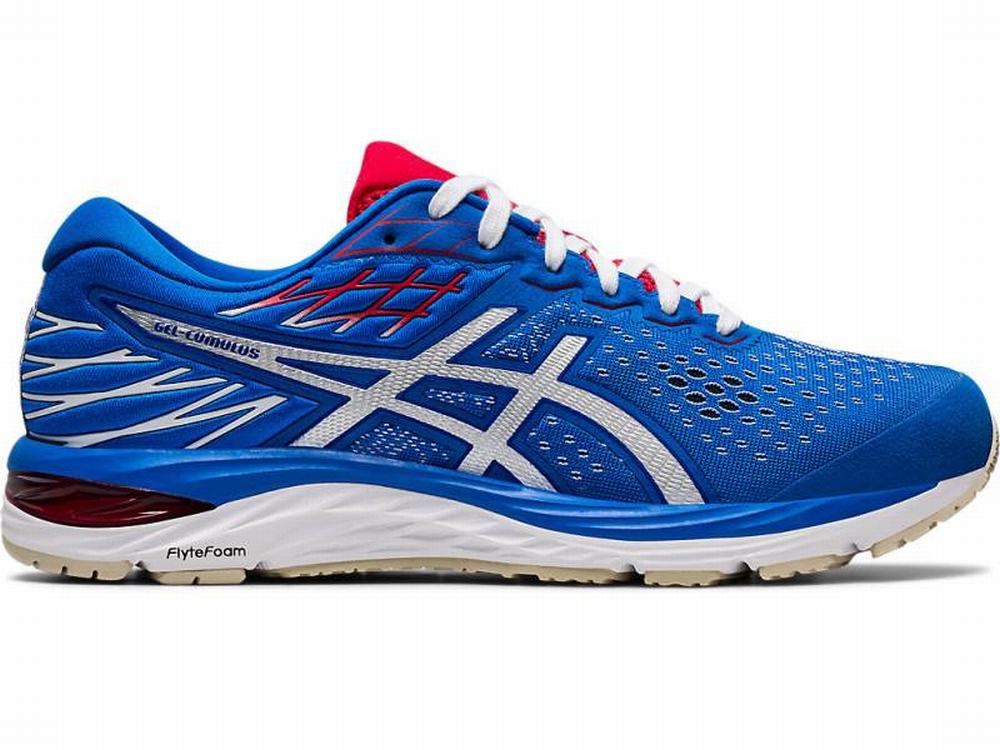 Chaussures Running Asics GEL-Cumulus 21 Retro Tokyo Homme Blanche Bleu | ZWA-384915