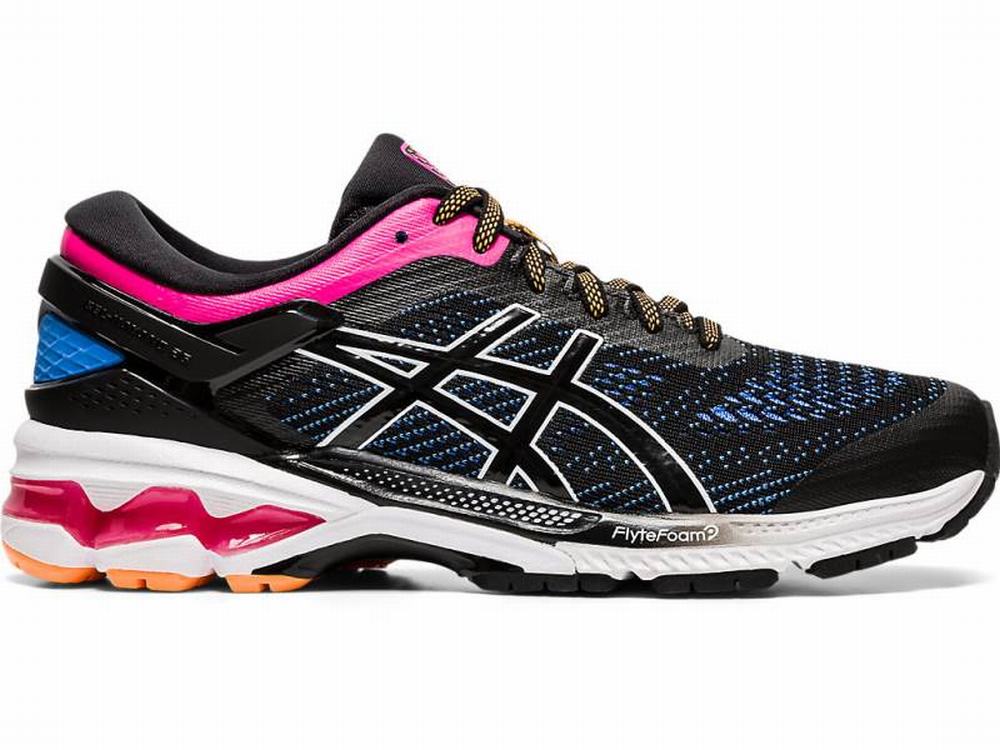 Chaussures Running Asics GEL-KAYANO 26 Femme Noir Bleu | EXB-917804