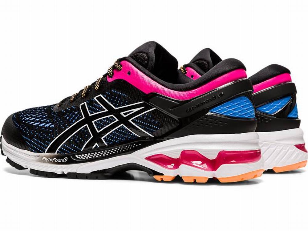 Chaussures Running Asics GEL-KAYANO 26 Femme Noir Bleu | EXB-917804