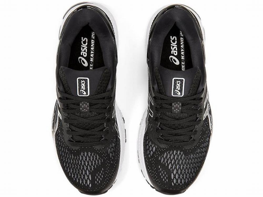 Chaussures Running Asics GEL-KAYANO 26 Femme Noir Blanche | UJQ-829417