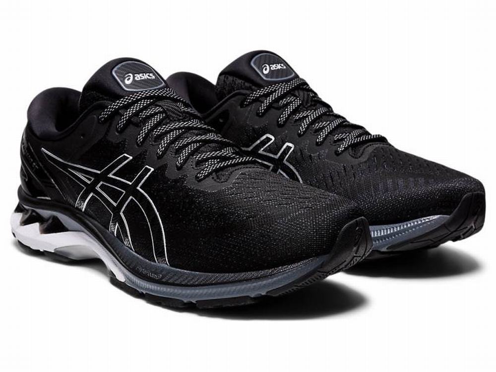 Chaussures Running Asics GEL-KAYANO 27 (4E) Homme Noir Argent | HPO-058124