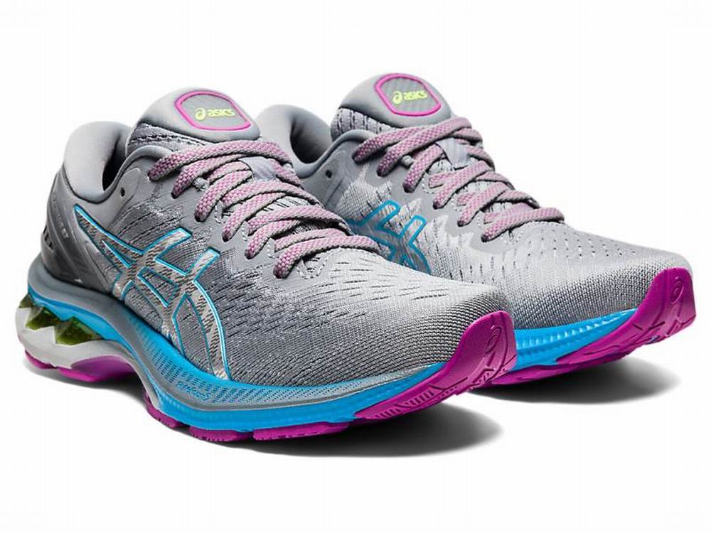 Chaussures Running Asics GEL-KAYANO 27 Femme Turquoise Clair Argent | DNW-519428