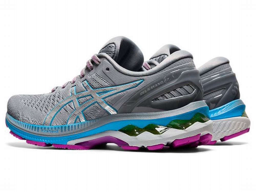 Chaussures Running Asics GEL-KAYANO 27 Femme Turquoise Clair Argent | DNW-519428