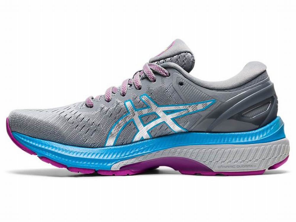 Chaussures Running Asics GEL-KAYANO 27 Femme Turquoise Clair Argent | DNW-519428