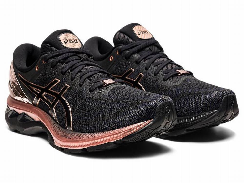 Chaussures Running Asics GEL-KAYANO 27 Femme Noir Rose Doré | DXY-874963