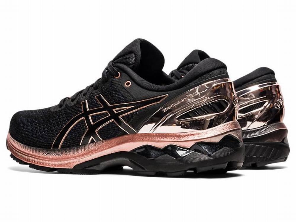 Chaussures Running Asics GEL-KAYANO 27 Femme Noir Rose Doré | DXY-874963