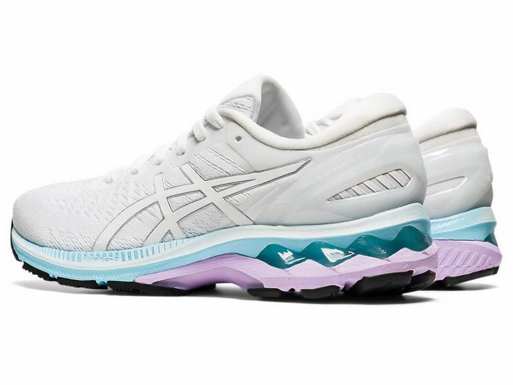 Chaussures Running Asics GEL-KAYANO 27 Femme Blanche Argent | KFN-190435