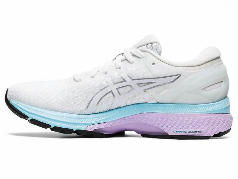 Chaussures Running Asics GEL-KAYANO 27 Femme Blanche Argent | KFN-190435