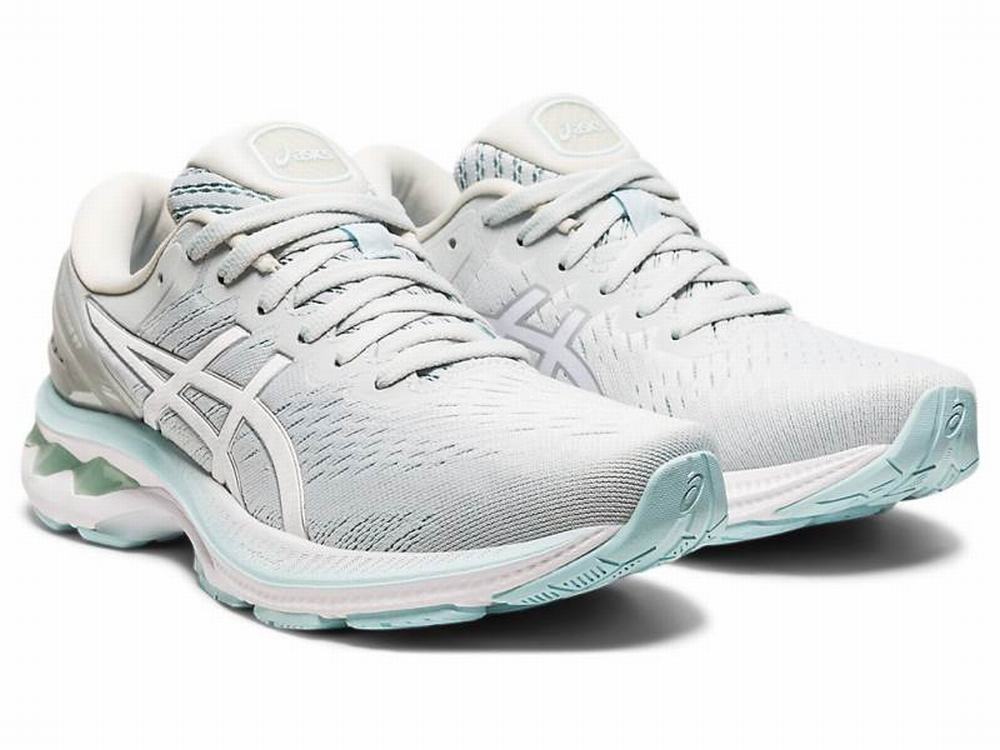 Chaussures Running Asics GEL-KAYANO 27 Femme Blanche Grise | KHN-651729