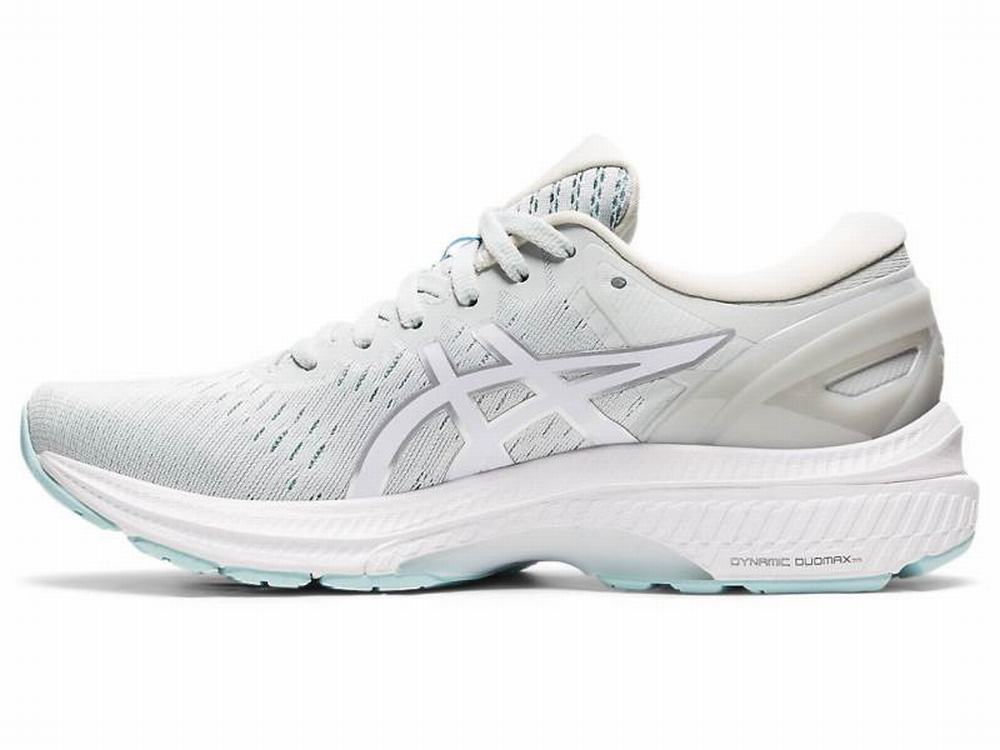 Chaussures Running Asics GEL-KAYANO 27 Femme Blanche Grise | KHN-651729