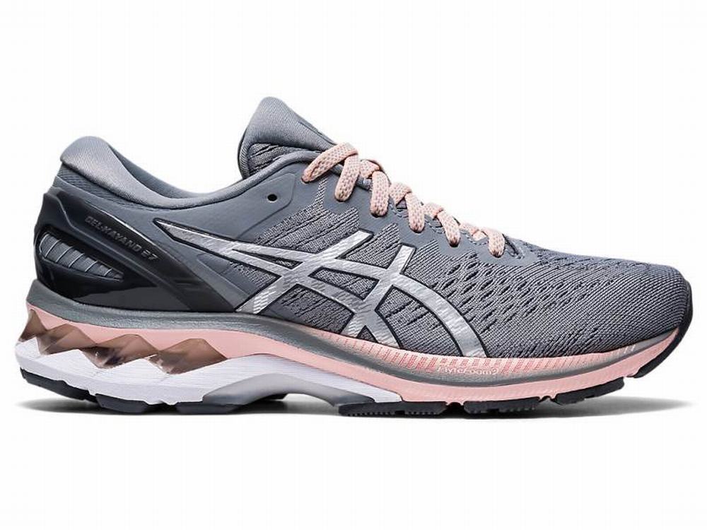 Chaussures Running Asics GEL-KAYANO 27 Femme Argent | YTO-034619