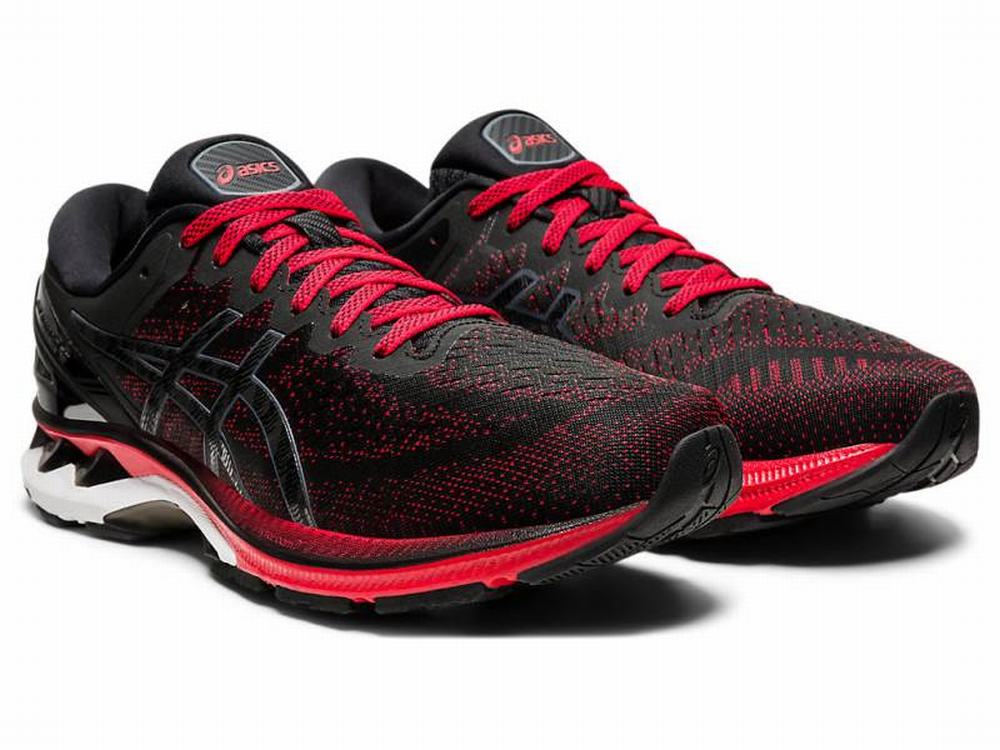 Chaussures Running Asics GEL-KAYANO 27 Homme Noir Rouge | LWX-613728