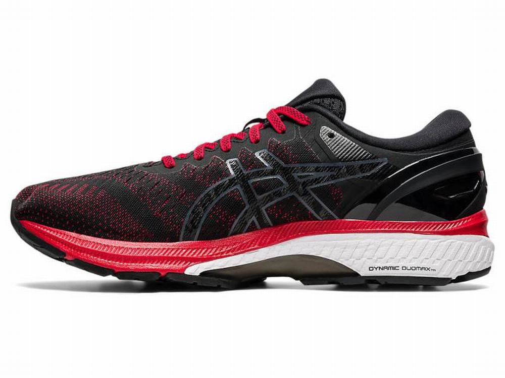 Chaussures Running Asics GEL-KAYANO 27 Homme Noir Rouge | LWX-613728