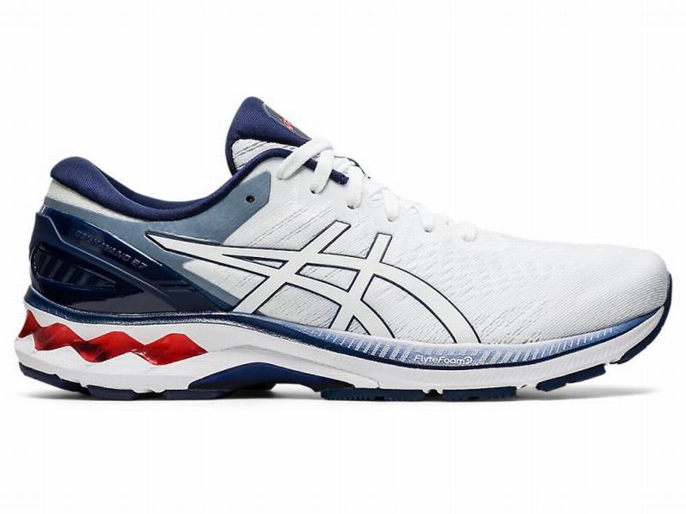 Chaussures Running Asics GEL-KAYANO 27 Homme Bleu Marine Blanche | WIZ-573926