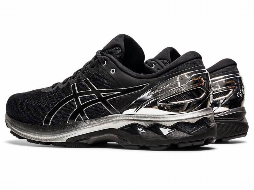 Chaussures Running Asics GEL-KAYANO 27 PLATINUM Homme Noir Argent | PHW-734921