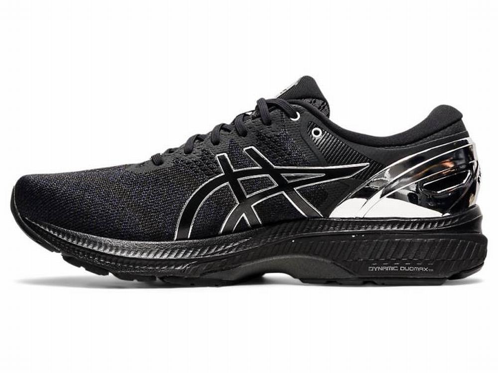 Chaussures Running Asics GEL-KAYANO 27 PLATINUM Homme Noir Argent | PHW-734921