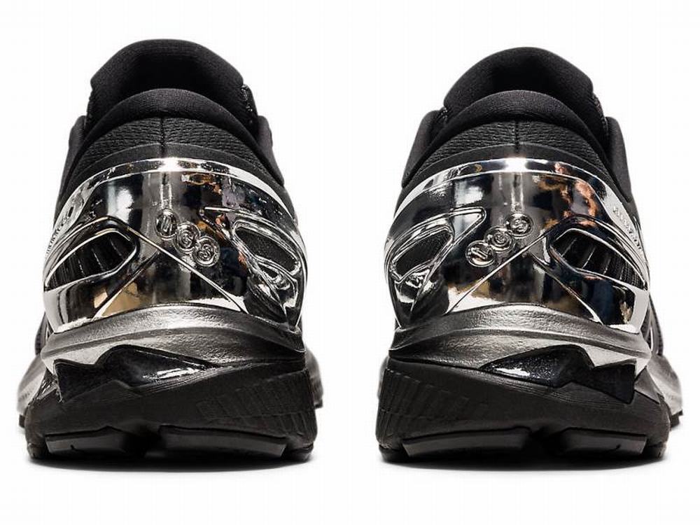 Chaussures Running Asics GEL-KAYANO 27 PLATINUM Homme Noir Argent | PHW-734921