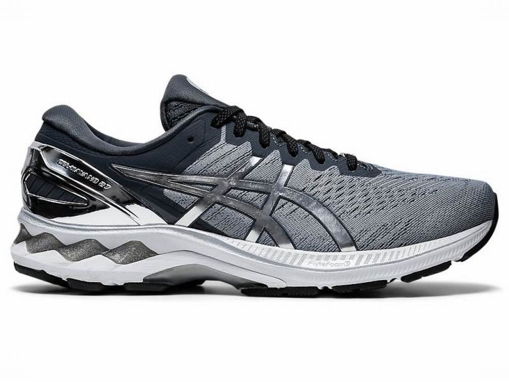 Chaussures Running Asics GEL-KAYANO 27 PLATINUM Homme Argent | TYG-914607