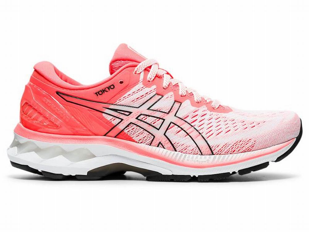 Chaussures Running Asics GEL-KAYANO 27 TOKYO Femme Blanche Orange Rouge | WHP-610584