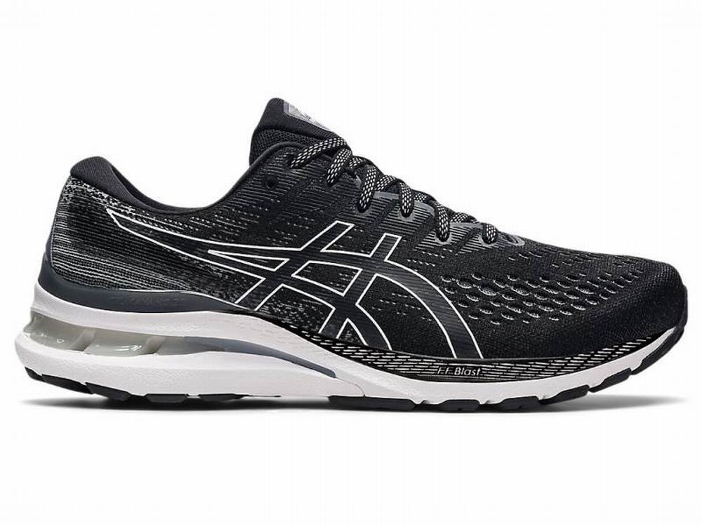 Chaussures Running Asics GEL-KAYANO 28 (4E) Homme Noir Blanche | XLG-593721