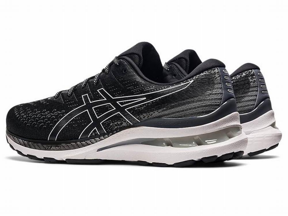 Chaussures Running Asics GEL-KAYANO 28 (4E) Homme Noir Blanche | XLG-593721