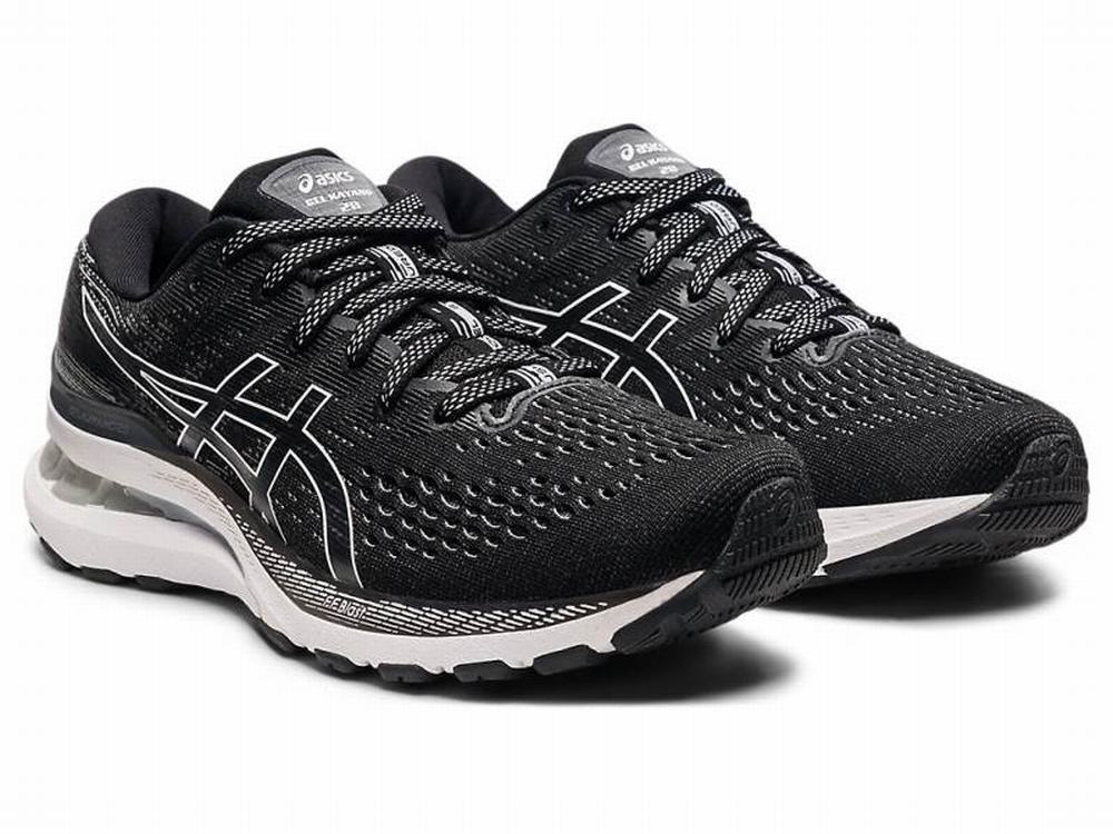 Chaussures Running Asics GEL-KAYANO 28 Femme Noir Blanche | VFK-479320