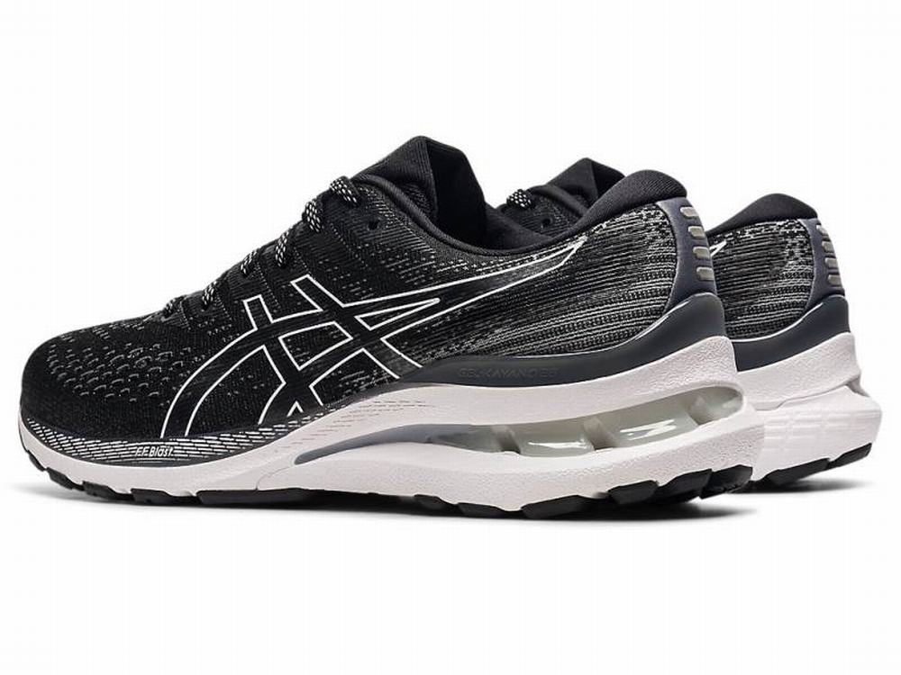 Chaussures Running Asics GEL-KAYANO 28 Femme Noir Blanche | VFK-479320